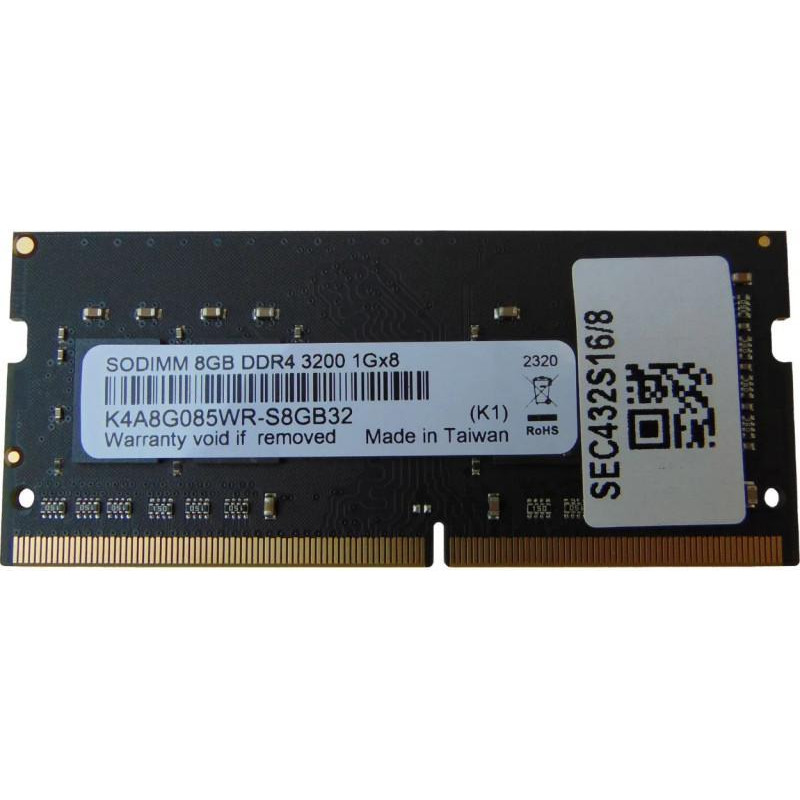 Samsung 8 GB SO-DIMM DDR4 3200 MHz (SEC432S16/8) - зображення 1