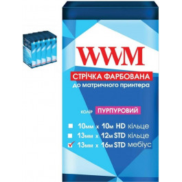   WWM Лента красящая 13мм х 16м STD правый Refill Purple 5шт (R13.16SRP5)