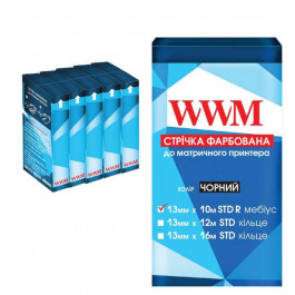   WWM Лента красящая 13 mm*10 m Refill STD правый Black 5шт (R13.10SR5)