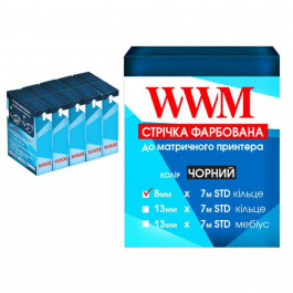   WWM Лента 8мм x 7м STD Refill Black комплект 5 шт. (R8.7S5)