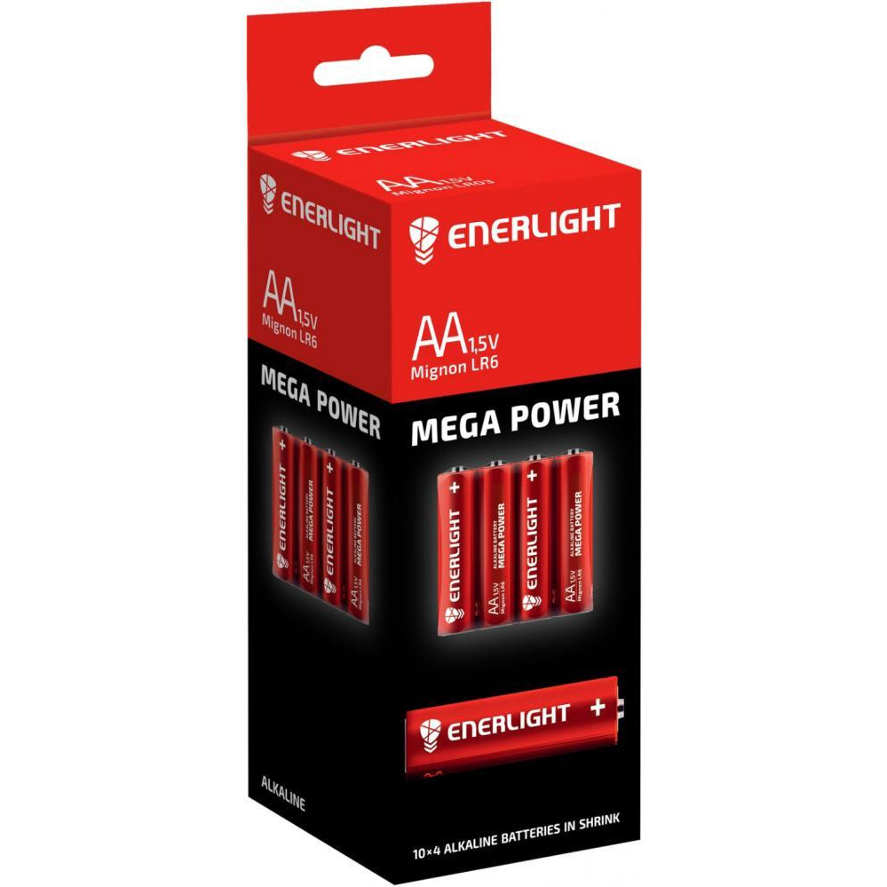 Enerlight AA bat Alkaline 40шт Mega Power 90060204R - зображення 1