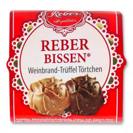   Reber Цукерки  Bissen у молочному шоколаді з начинкою праліне-бренді, 40 г (4101730030032)