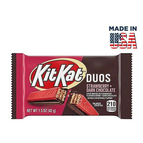 Nestle Батончик Kit Kat вафельний темний шоколад-полуниця, 42 г (0250015414167) - зображення 1