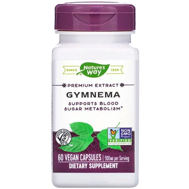 Nature's Way Nature's Way, Gymnema, Standardized, 60 Veg. Capsules (NWY-63700) - зображення 1