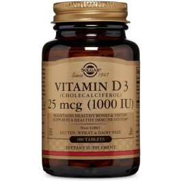   Solgar Vitamin D3 (Cholecalciferol) тисячі IU 180 Tabs Вітамін D3