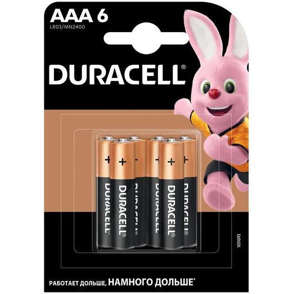 Duracell AAA bat Alkaline 6шт 5007758 - зображення 1