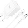 Hoco N27 Innovative 20W USB-C + USB-C White - зображення 1