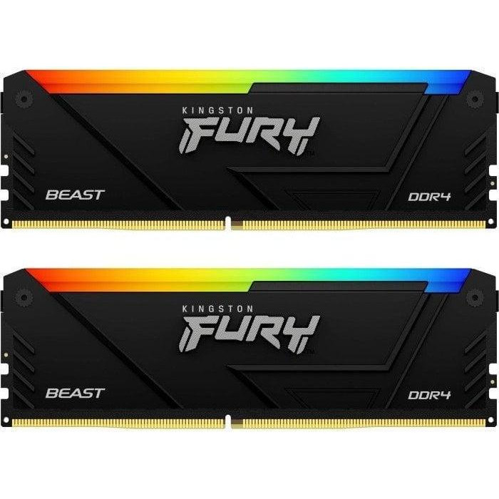 Kingston FURY 32 GB (2x16GB) DDR4 3600 MHz Beast RGB Black (KF436C18BB2AK2/32) - зображення 1