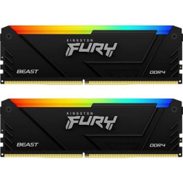   Kingston FURY 32 GB (2x16GB) DDR4 3600 MHz Beast RGB Black (KF436C18BB2AK2/32)