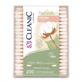   Cleanic Палички ватні  Naturals Organic косметичні, 200 шт (5900095028932)