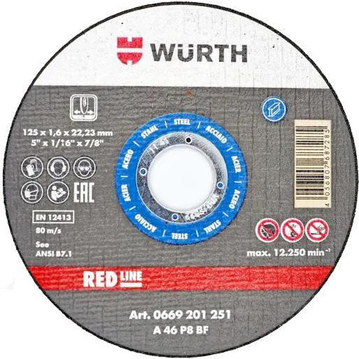 Wurth Red Line 350x2,5x25,4 мм 0669203502 - зображення 1