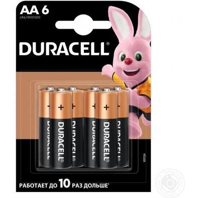 Duracell AA bat Alkaline 6шт Basic 81545408 - зображення 1