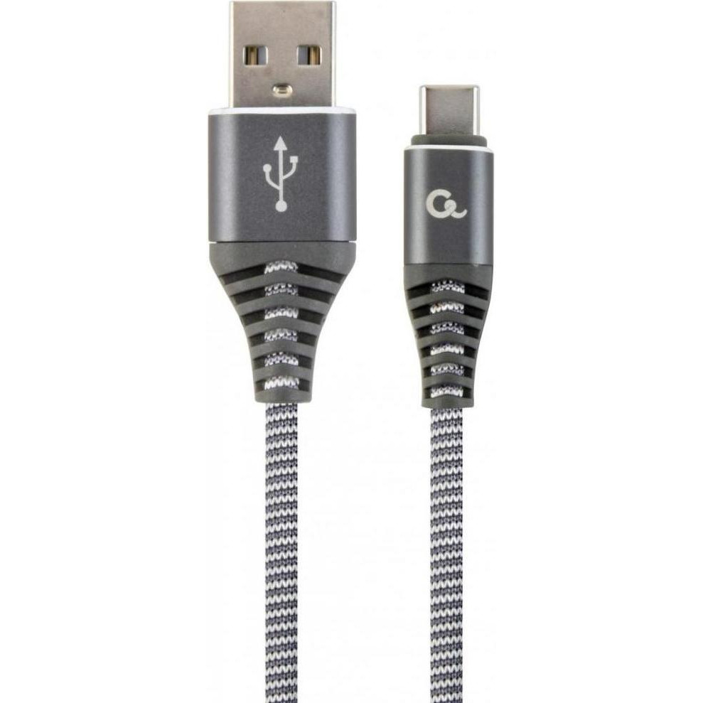 Cablexpert Premium USB2.0 AM/CM Gray 2m (CC-USB2B-AMCM-2M-WB2) - зображення 1