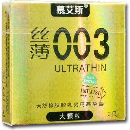   Muaisi Презервативи Латексні ультратонкі золото 0,03 мм 3шт (810503)