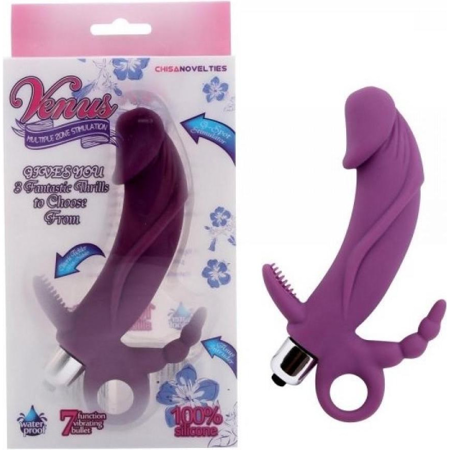 Chisa Novelties Venus Multiple stimulator purple 13 см*3 см (CH35331) - зображення 1