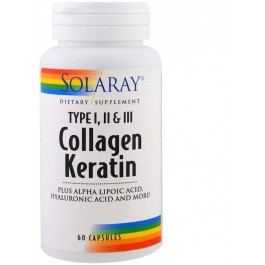   Solaray Solaray Collagen Keratin, Type I, II, III, 60 Capsules (SOR-73799)