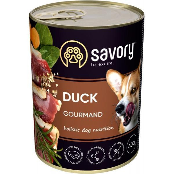 Savory Dog Gourmand Duck 400 г (30471) - зображення 1