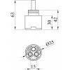 Kroner Картридж для змішувача  KRP PM35-1 35 мм CV029545 - зображення 2