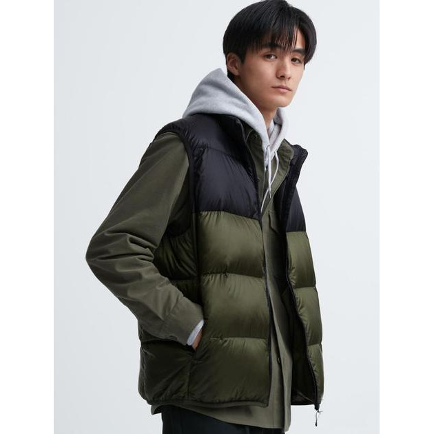 Uniqlo Теплий жилет пуховий чоловічий  820506648 S Зелений (1159798071) - зображення 1