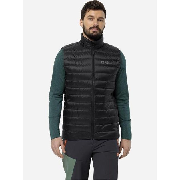 Jack Wolfskin Теплий жилет пуховий чоловічий  Pilvi Down Vest M 1207711-6000 L Чорний (4064993896435) - зображення 1