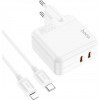 Hoco C110A Lucky 35W White + Lightning cable - зображення 3