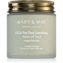   MARY & MAY Cica Tea Tree Soothing мінеральна очищуюча маска з глиною Для заспокоєння шкіри 125 гр