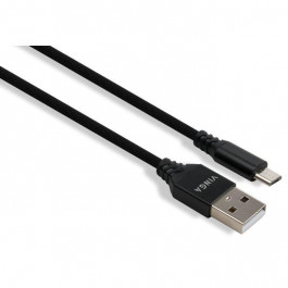   Vinga USB 2.0 AM to Micro 5P nylon 1m black (VCPDCMBN21BK)