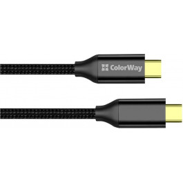   ColorWay USB Type-C to USB 3.2 Gen2 Type-C 100W 1m Black (CW-CBPDCC062-BK)