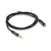 Veggieg mini-jack 3.5 мм 2м Black (YT-AUXCCA(M) (F)-AFB-2) - зображення 1