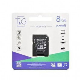   T&G 8 GB microSDHC Class 10 + SD-adapter TG-8GBSDCL10-01