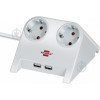 Brennenstuhl Desktop-Power: 2 USB порти - 5V / 2100 mA, 16 А, 3500 Вт, 3х1,5мм2 (1153520222) - зображення 1