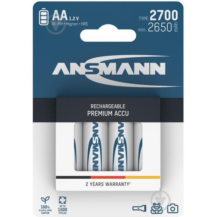 Ansmann AA 2700mAh 4шт/уп (5030842) - зображення 1