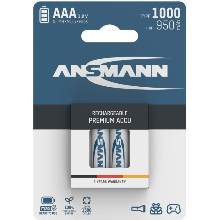 Ansmann AAA 1000mAh 4шт/уп (5030882) - зображення 1