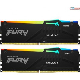   Kingston FURY 16 GB (2x8GB) DDR5 6000 MHz Beast RGB (KF560C30BBAK2-16)