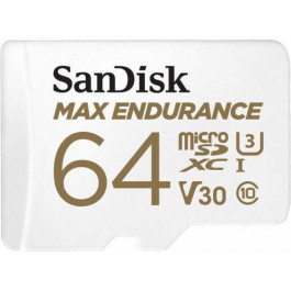   SanDisk 64 GB microSDXC Max Endurance UHS-I U3 V30 + SD adapter SDSQQVR-064G-GN6IA