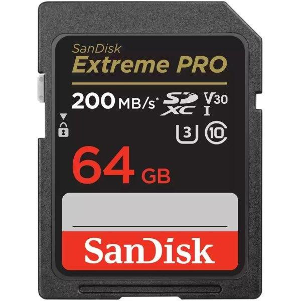 SanDisk 64 GB SDXC UHS-I U3 V30 Extreme PRO (SDSDXXU-064G-GN4IN) - зображення 1