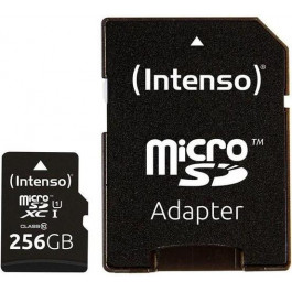   Intenso 256 GB MicroSDXC Class 10 UHS-I (U1) + SD-адаптер (3423492)