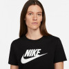 Nike Чорна жіноча футболка  W NSW CLUB SS TEE ICN FTRA DX7906-010 - зображення 3