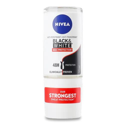 Nivea Дезодорант роликовий  Black&White Max Protection, 50 мл (42419679) - зображення 1