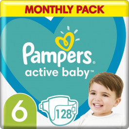   Pampers Active Baby 6, 128 шт