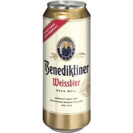   Benediktiner Пиво "" Weissbier, in can, 0.5 л (4052197001281)