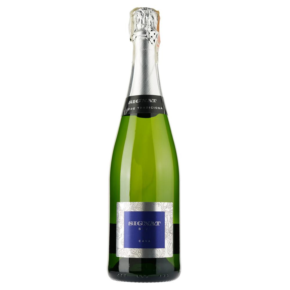 Signat Ігристе вино  Cava Brut DO, біле, брют, 0,75 л (8410855990265) - зображення 1