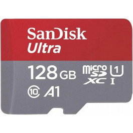   SanDisk 128 GB microSDXC UHS-I U1 A1 Class 10 Ultra (SDSQUAB-128G-GN6IA)