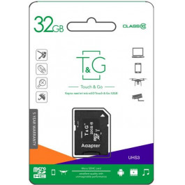   T&G 32 GB microSDHC CLASS 10 UHS-I (U3) + SD-adapter TG-32GBSD10U3-01