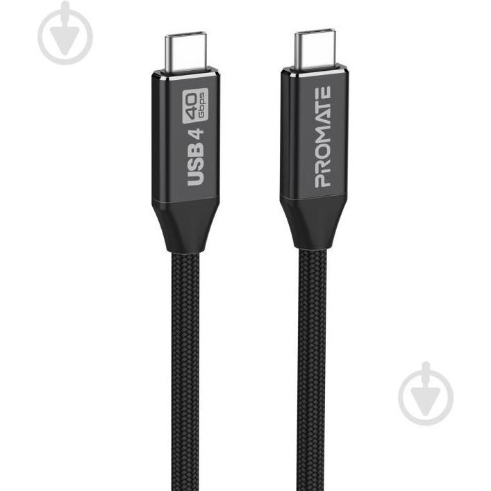 Promate USB Type-C to USB Type-C 2m Black (primelinkc40-2m.black) - зображення 1