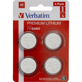   Verbatim CR-2450 bat(3B) Lithium 4шт (49535)