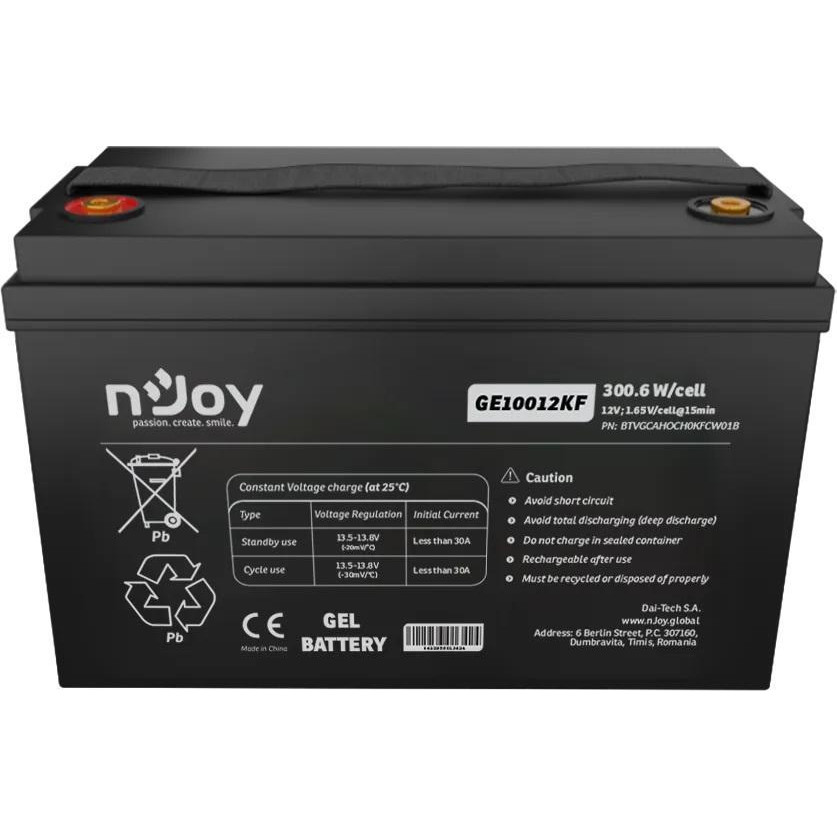 NJOY GE10012KF 12V 100AH GEL (BTVGCAHOCHKKFCN01B) - зображення 1