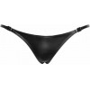 Noir Handmade Трусики  P012 Wild crocodile wetlook thong with double opening Вlack, M (SX0340) - зображення 5