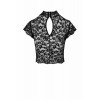 Noir Handmade Топ  F303 Essence lace top with high collar Вlack, 3XL (SX0260) - зображення 5