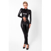 Noir Handmade F319 Caged wetlook catsuit with zippers and ring XXL (SX0349) - зображення 2